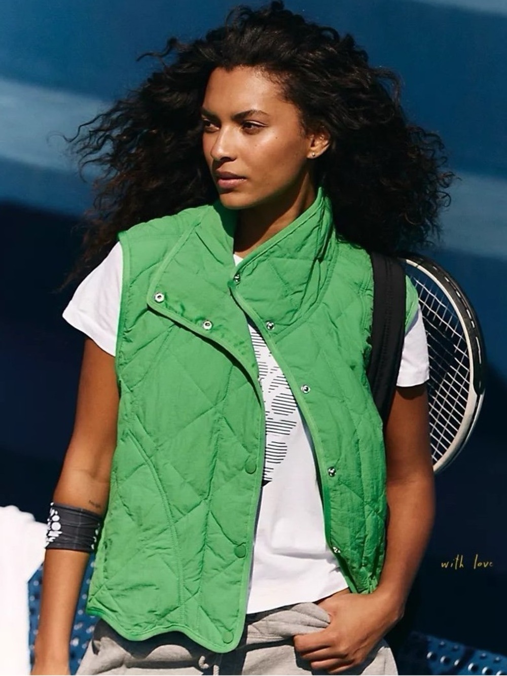 NWT FREE PEOPLE MOVEMENT Quinn Quilted Puffer Vest | Court Sport MSRP $128